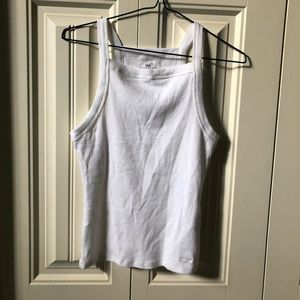 White, high-neck tank